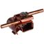 Gutter clamp Cu f. bead 16-22mm with double cleat for Rd 8-10mm thumbnail 1