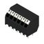 Printed circuit board terminals, 3.50 mm, Number of poles: 6, 135°, Solder pin length (l): 3.5 mm, black, PUSH IN with actuator, Clamping range, max. : 1.5 mm², Tape thumbnail 2