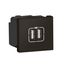 2 USB CHARGER 2 MOD A+A 3A 15W MAT BLACK thumbnail 1