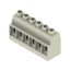 Printed circuit board terminals, 15.00 mm, Number of poles: 6, 90°, Solder pin length (l): 4.5 mm, tinned, Pebble grey, Clamping yoke connection, Clamping range, max. : 50 mm², Box thumbnail 4
