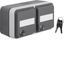 WCD key lock 2-way with housing, W.1, grey thumbnail 1