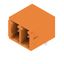 PCB plug-in connector, male header, closed side, THT solder connection, 3.81 mm, Number of poles: 2, 90°, Solder pin length (l): 3.2 mm, tinned, orange, Box thumbnail 1
