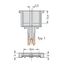 Empty component plug housing 5 mm wide 2-pole gray thumbnail 5