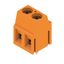 Printed circuit board terminals, 5.00 mm, Number of poles: 2, 90°, Solder pin length (l): 3.5 mm, tinned, orange, Clamping yoke connection, Clamping range, max. : 2.5 mm², Box thumbnail 2