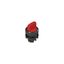 Short handle selector, 3 positions red with marking thumbnail 2