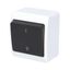 GALATEA Two-pole switch No. 2 10A 230V on plaster IP44 black thumbnail 2