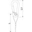 QWT SK 1 1M G Suspension wire with eyelet carabiner 1x1000mm thumbnail 2
