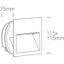 WHITE WALL RECESSED 4W WW IP65 DARK LIGHT 100-240V thumbnail 4