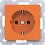 SCHUKO wall socket, plug-in type, A.x/C.x, orange thumbnail 1
