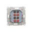 Double socket outlet with earthing and current phase constancy, (Complete product), 16A, 250V, Screw, anthracite, metalic thumbnail 2
