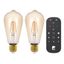 LM-ZIG-E27-A60 4,9W 2200K Dimmbar 2er Set m Fernbedienung thumbnail 2