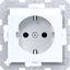 SCHUKO wall socket, text-type, Safety Plus, plug-in type, A.x/C.x white gloss thumbnail 1