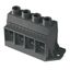 Printed circuit board terminals, 15.00 mm, Number of poles: 8, 90°, Solder pin length (l): 4.5 mm, tinned, black, Clamping yoke connection, Clamping range, max. : 50 mm², Box thumbnail 1
