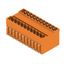 PCB plug-in connector, male header, closed side, THT solder connection, 5.08 mm, Number of poles: 22, 90°, Solder pin length (l): 3.2 mm, tinned, orange, Box thumbnail 2