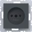 Wall socket without earth connection, A.x/C.x, anthracite thumbnail 1