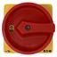 Main switch, P3, 100 A, rear mounting, 3 pole, Emergency switching off function, With red rotary handle and yellow locking ring, Lockable in the 0 (Of thumbnail 15