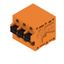 Printed circuit board terminals, 5.08 mm, Number of poles: 3, 90°, Solder pin length (l): 3.5 mm, tinned, orange, PUSH IN with actuator, Clamping range, max. : 2.5 mm², Box thumbnail 3