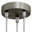 Cylindrical metal 3-hole ceiling rose kit thumbnail 1