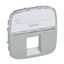 Cover plate Valena Allure - RJ 45/RJ 11/RJ 12 socket - with label holder - alu thumbnail 2