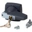 K2DG/C Rotary handle, 8mm, door installation, gray, cylinder lock thumbnail 3