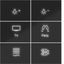 KNX pushbutton cover, 6-position, with backlight, A.x/C.x, black glossy. thumbnail 1