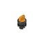 Illuminated short handle selector, 3 positions orange with marking thumbnail 2