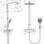 Raindance Select E 360 1jet Showerpipe with overhead shower, hand shower and thermostat, white/chrome thumbnail 2