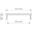 Aluminium cover MF L-2000mm W-43,9mm H-9,8mm thumbnail 2