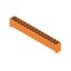 PCB plug-in connector, male header, closed side, THT solder connection, 5.08 mm, Number of poles: 15, 180°, Solder pin length (l): 3.2 mm, tinned, orange, Box thumbnail 2