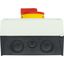 P3-63/I4/SVB/N Main switch, P3, 63 A, surface mounting, 3 pole + N, Emergency switching off function, With red rotary handle and yellow locking ring, Lockable in the thumbnail 50