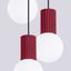 Pendant lamp HALO 3P burgundy thumbnail 4