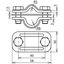 Bimetallic UNI disconnecting clamp Cu-St/tZn for Rd 8-10/16mm thumbnail 2