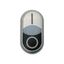 M22S-DDLM-WS-X1/X0 Double actuator pushbutton, RMQ-Titan, Pushbutton actuator I and indicator light flush, pushbutton actuator 0 non-flush, momentary, White lens, white, thumbnail 4
