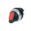 M22-WRLK3-R Illuminated selector switch actuator, RMQ-Titan, With thumb-grip, maintained, 3 positions, red, Bezel: titanium thumbnail 8