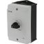 On-Off switch, P1, 40 A, surface mounting, 3 pole + N, with black thumb grip and front plate thumbnail 3