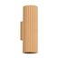 UP-DOWN WALL LAMP GOLD CARBON 20CM FOR BEDROOM WITH CORRUGATED LAMPSHADE 2XGU10 thumbnail 3