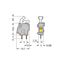 Stackable PCB terminal block push-button 2.5 mm² light gray thumbnail 2