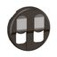 DOUBLE RJ45 SOCKET ROCKER BLACK thumbnail 2