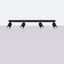 BLACK CARBON CEILING LAMP OBLONG STRIP WITH 4 MOVABLE GU10 SPOTLIGHTS thumbnail 9