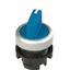 Illuminated short handle selector, 2 positions blue with marking thumbnail 1