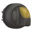 M22S-WLK-Y Illuminated selector switch actuator, RMQ-Titan, With thumb-grip, momentary, 2 positions, yellow, Bezel: black thumbnail 4