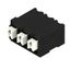 Printed circuit board terminals, 5.00 mm, Number of poles: 3, 90°, Solder pin length (l): 1.5 mm, black, PUSH IN with actuator, Clamping range, max. : 1.5 mm², Tape thumbnail 3