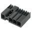 PCB plug-in connector, male header, closed side, Middle flange, THT solder connection, 7.62 mm, Number of poles: 6, 90°, Solder pin length (l): 3.5 mm, tinned, black, Box thumbnail 1