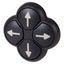 M22S-D4-S-X7 Position pushbutton, RMQ-Titan, Actuators non-flush, momentary, black, 4-fold, opposing pushbuttons not mechanically interlocked, Bezel: black, arrow thumbnail 3