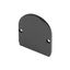 GLENOS end cap for industrial profile dome,matt black,2 pcs. thumbnail 1