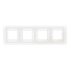 Frame 4-gang / 2+2+2+2-modules - Niessen logo - S - Tacteo White thumbnail 1
