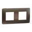 Frame, 2-gang, color dark aluminium/black, New Unica, NU280453M thumbnail 1