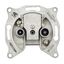 Antenna terminal type outlet 2-Port,2dB,Cl.A,Frame+Box,R9010 thumbnail 1