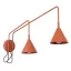 Wall lamp NOX 2 red ochre with a switch thumbnail 1