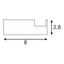 GLENOS Profi wall-mounted-profile 20cm, incl.Endcaps, silver thumbnail 3